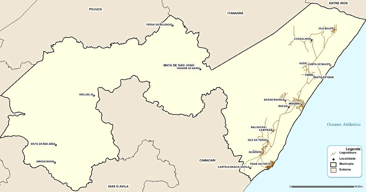 Mapa Mata de São João